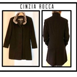 Cinzia Rocca Due Walking coat with Chinchilla trim